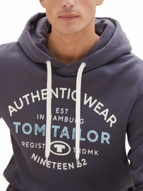 TOM TAILOR Basic Hoodie férfi kapucnis felső