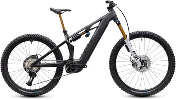 Cube E-Mountainbike mit Federung und Scheibenbremsen.