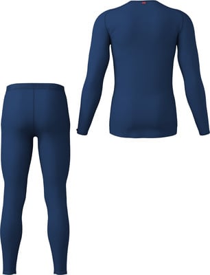 Blaue Thermounterwäsche, Langarmshirt und lange Hose. Blaue Thermounterwäsche, Langarmshirt und lange Hose.