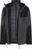 Herrenjacke in Dunkelgrau und Schwarz mit innerer Steppjacke.