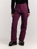 Damen-Skihose in Dunkelviolett mit schwarzen Skischuhen.
