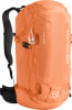 Ein orangefarbener Ortovox Venet Tour 30 Rucksack mit weißem Logo.