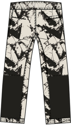 Hose mit beigem Untergrund und schwarzem abstraktem Muster. Hose mit beigem Untergrund und schwarzem abstraktem Muster.