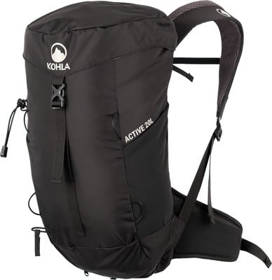 Čierny batoh Kohla Active 20L s logom a popruhmi.