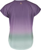 Damen-T-Shirt mit Ombre-Muster von Lila zu Grün.