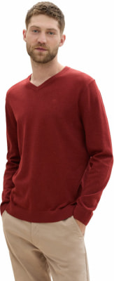 Tom Tailor Basic V-Neck férfi pulóver