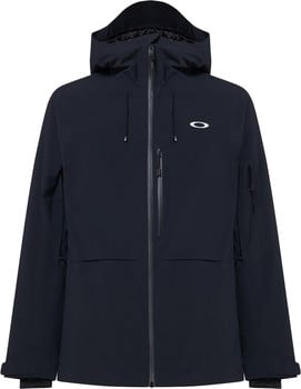Dunkelblaue Oakley Herren-Skijacke mit Kapuze und Logo.