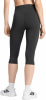 Damen-Caprihose in Schwarz mit hoher Taille und Rückendetails.