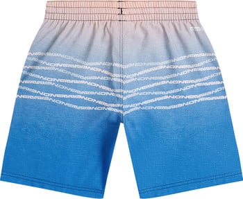 Herren-Badeshorts mit Ombre-Muster und O'Neill-Logo, blau-rosa.