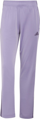 Lila Adidas Sporthose mit dunkleren Streifen an den Seiten. Lila Adidas Sporthose mit dunkleren Streifen an den Seiten.