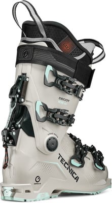 Tecnica Decoy 105 W Skischuh in Beige mit schwarzen Schnallen. Tecnica Decoy 105 W Skischuh in Beige mit schwarzen Schnallen.