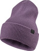Lila Strickmütze mit schwarzem AR-Logo-Patch.