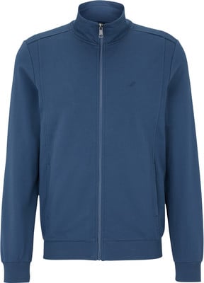 Blaue Herrenjacke mit Reißverschluss und Stehkragen. Blaue Herrenjacke mit Reißverschluss und Stehkragen.