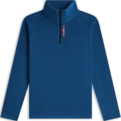 Blauer O'Neill Fleecepullover mit kurzem Reißverschluss und Logo. Blauer O'Neill Fleecepullover mit kurzem Reißverschluss und Logo.