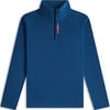 Blauer O'Neill Fleecepullover mit kurzem Reißverschluss und Logo.