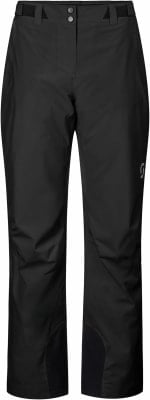 Schwarze Hose mit Zwei-Knopf-Verschluss und Logo am Bein. Schwarze Hose mit Zwei-Knopf-Verschluss und Logo am Bein.