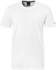 Weißes Kempa T-Shirt mit kurzen Ärmeln und Rundhalsausschnitt.
