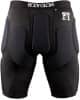Schwarze Body Glove Schoner-Shorts mit Polsterung an Hüften und Oberschenkeln.