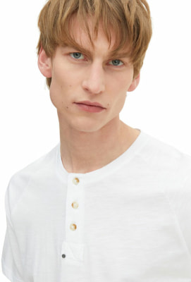 Tom Tailor Decorated Henley férfi póló