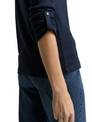 Tom Tailor Stripe Henley női 7/8-os póló