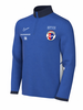 Blaues Sweatshirt mit Nike-Logo, STYX-Schriftzug und Fußballclub-Wappen.