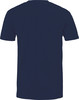 Dunkelblaues T-Shirt mit kurzen Ärmeln von vorne.