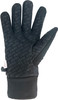 Schwarze Handschuhe mit wiederholtem ARECO-Logo und verstärkten Fingerspitzen.