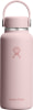 Eine rosa Hydro Flask Flasche mit Logo und Griff.