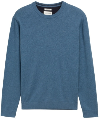 Tom Tailor Basic Crewn kötött férfi pulóver
