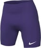 Violette Nike-Sporthose mit Logo und Tasche.
