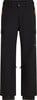 Schwarze Cargohose mit orangefarbenen Details und Beinbündchen.