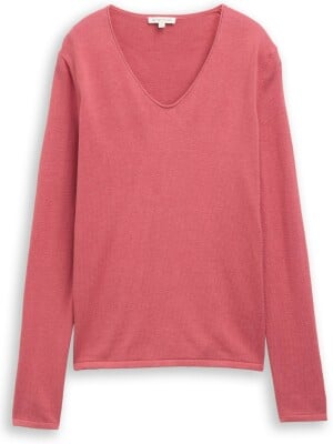 Tom Tailor Basic V-Neck női pulóver