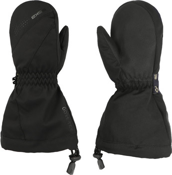 Schwarze Skihandschuhe mit GORE-TEX-Technologie und EXSE-Logo.