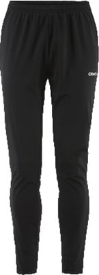 Schwarze Sporthose mit Craft-Logo am linken Bein. Schwarze Sporthose mit Craft-Logo am linken Bein.