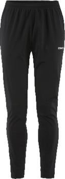 Schwarze Sporthose mit Craft-Logo am linken Bein.