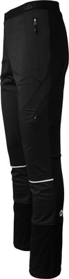 Schwarze Outdoorhose mit mehreren Reißverschlüssen und Reflektoren. Schwarze Outdoorhose mit mehreren Reißverschlüssen und Reflektoren.