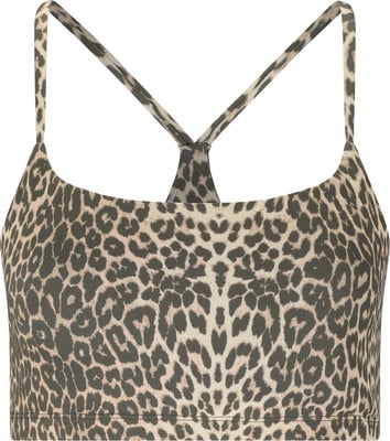 Damen-Sport-BH mit Leopardenmuster und Racerback. Damen-Sport-BH mit Leopardenmuster und Racerback.
