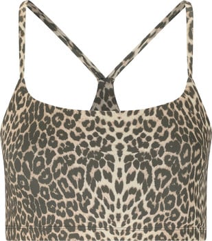 Damen-Sport-BH mit Leopardenmuster und Racerback.