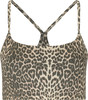 Damen-Sport-BH mit Leopardenmuster und Racerback.