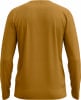 Rückansicht eines braunen Langarmshirts.