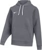 Grauer Kapuzenpullover mit weißer Kordel und Nike-Logo.