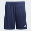 Dunkelblaue Adidas Shorts für Kinder mit weißem Logo.