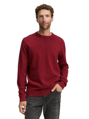 Tom Tailor Basic Crewn kötött férfi pulóver