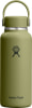 Grüne Hydro Flask Flasche mit Griff und Logo.