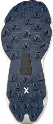 Blick auf die Schuhsohle mit ausgeprägtem Muster und X-Logo.