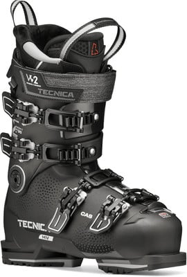 Schwarzer Tecnica W2 Skischuh mit verstellbaren Schnallen und Riemen. Schwarzer Tecnica W2 Skischuh mit verstellbaren Schnallen und Riemen.