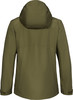 Grüne Kapuzenjacke von hinten gesehen.