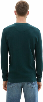 Tom Tailor Structured Crew férfi pulóver