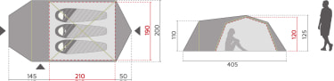 McKINLEY Vega 40.3 SW, kempingový stan