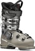 Ein grauer Tecnica Skischuh mit BOA-System und verstellbaren Schnallen.